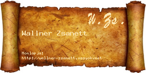Wallner Zsanett névjegykártya